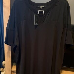 Louise Paris Elegant Black Short Sleeve Top